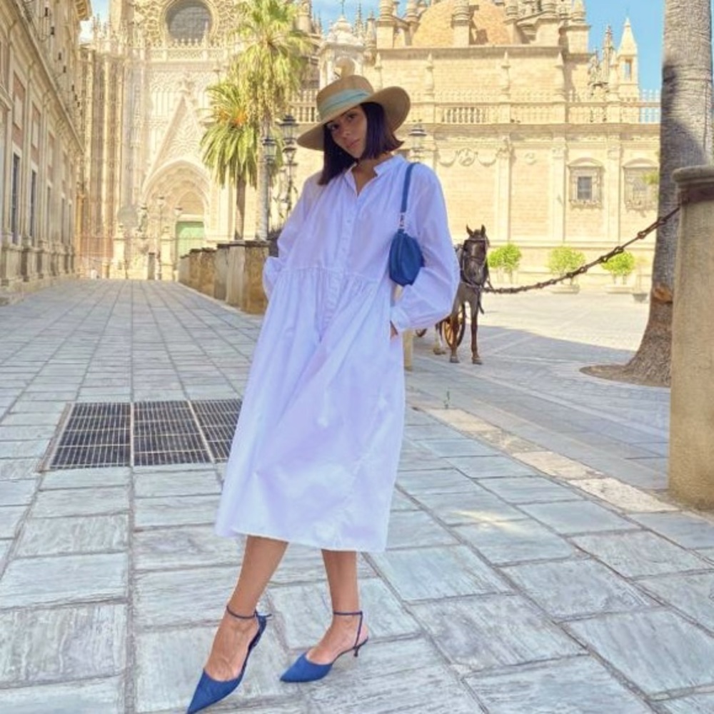 Long sleeve maxi cotton dress